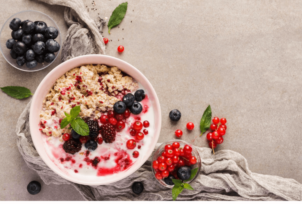 Porridge di quinoa e frutti rossi